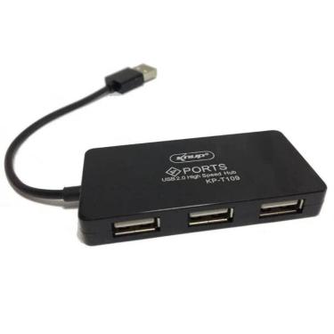 Imagem de Mini Hub Usb 4 Portas Slim 480mbps Kp-t109 Preto - KNUP BRASIL