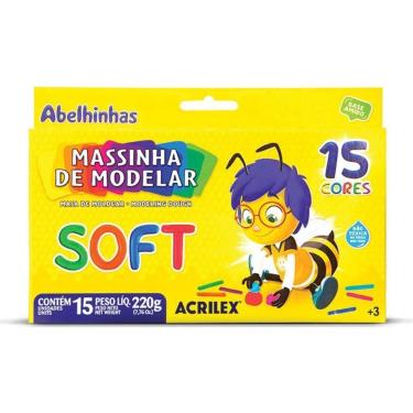 Imagem de Massa para Modelar SOFT 15 Cores 220G. - Acrilex