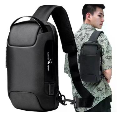 Imagem de Bolsa Transversal Masculina Impermeavel Antifurto Unissex - AlwyStore