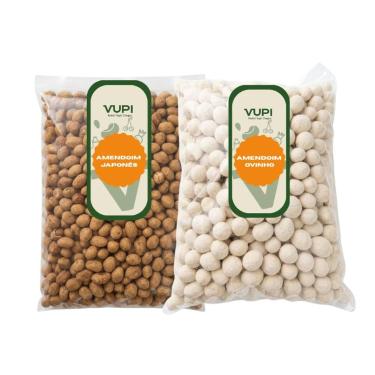 Imagem de Kit Amendoim Salgados Sabor Japonês e Ovinho - Vupi, 500g-cada