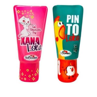 Imagem de Kit Xana Loka Gel Excitante Feminino + Pinto Loko Estimulador Masculino - Hot Flowers