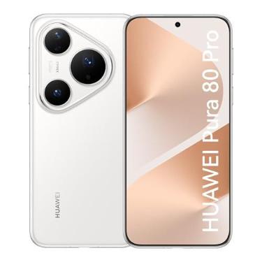 Imagem de Smartphone, HUAWEI Pura 80 Pro 12GB+512GB, Câmera Ultra-iluminação de 1 Polegada, Câmera Teleobjetiva Macro Ultra-iluminação, Cancelamento de Ruído por IA, 5170 mAh, Dual SuperCharge,Celular Branco