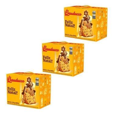 Imagem de Cesta De Natal Bauducco Grande - Kit C/ 3un - Higipack