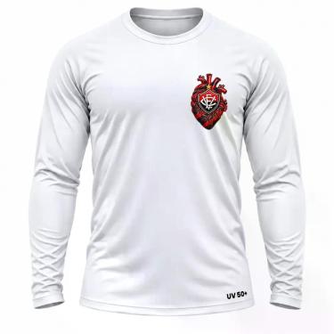 Imagem de Camisa Uv +50 Vitória da Bahia Torcedor Coração Rubro-Negro cor:Branco