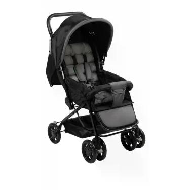 Imagem de Carrinho de Bebê Reclinável Dobrável Preto - Congratulations Store