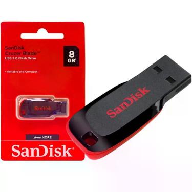 Imagem de Pendrive Sandisk Cruzer Blade 8gb Usb 2.0 Sdcz50-008g-b35
