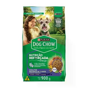Imagem de Ração Purina Dog Chow para Cães Extra Life - Adultos 7+ Carne/Frango/A