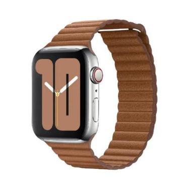 Imagem de Pulseira De Couro Para Apple Watch De 45mm 44mm 40mm 41mm 49mm 42mm, B