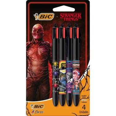 Imagem de Caneta Esferografica 4 Cores STR. THINGS TEMP 1A4 BL.C/04 - BIC