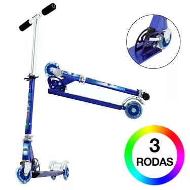 Imagem de Patinete PJ Masks para Criança 3 Rodas Masculino Azul - DM Radical