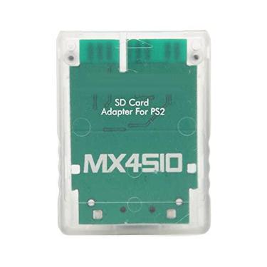 Imagem de Adaptador de cartão SD MX4SIO SIO2SD para PS2, expansão de cartão de memória para leitor de cartão de memória de substituição SIO para console PS2 Fat (branco transparente)