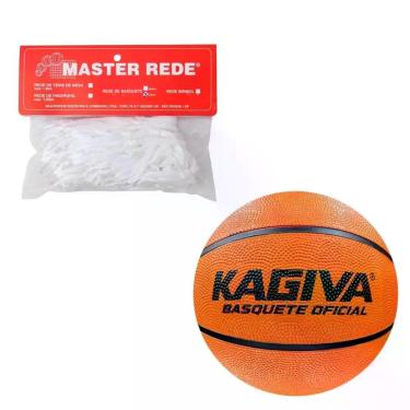 Imagem de Kit Bola De Basquete Vollo Rede Basquete Master Rede Tipo Chuá 4mm, La
