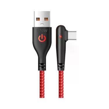 Imagem de Cabo USB Para Tipo-C De Carregamento Rápido 120W Com Conector Em Ângul