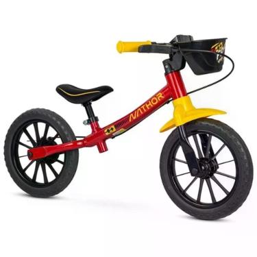 Imagem de Bicicleta Infantil Fast 3 Aro 12 Freio a Tambor com Limitador de Giro e Pneus EVA Vermelho Nathor