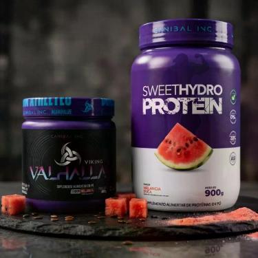 Imagem de Kit Dupla Melancia: Proteína Bovina Sweet Hydro 900g + Pré-Treino Valh