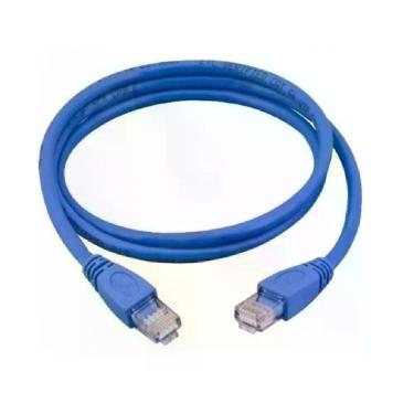 Imagem de Cabo de Rede Ethernet Lan Rj45 Cat 6 Utp Azul - 3 Metros