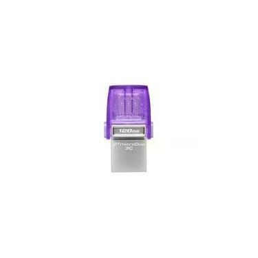Imagem de Pen Drive 128GB Kingston DataTraveler microDuo 3C, USB-A/C 3.2 Gen 1, Leitura de 200MB/s - DTDUO3CG3/128GB