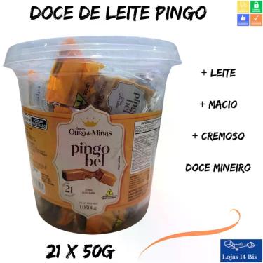 Imagem de Doce de Leite Pingo Bel de Leite Ouro de Minas 1.050 Kg c/21 Unidades
