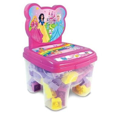 Imagem de GGB Cadeirinha Infantil Princesas 24 Blocos Coloridos