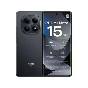 Imagem de RedmiNote 15 5G Black 8GB RAM 256GB, Global, 5G - RedmiNote15 5g