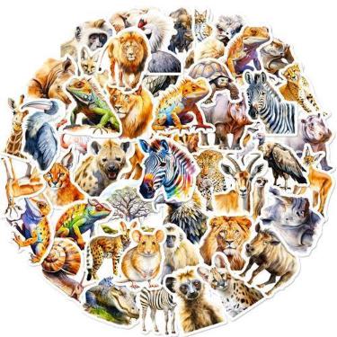 Imagem de Adesivos, 50 unidades/lote, grafite à prova d'água de vinil Zebra Lion