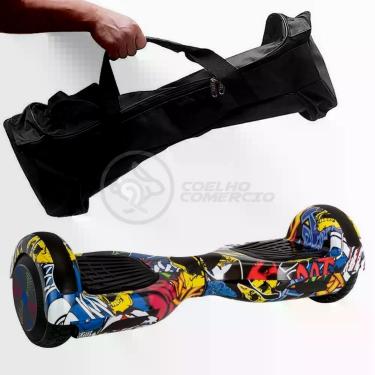 Imagem de Hoverboard Infantil Skate Elétrico Arte Urbana Led Grafite
