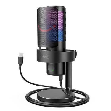 Imagem de Microfone Gamer Fifine Ampligame A9 RGB, USB, Condensador, Cardioide, 