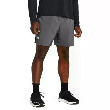 Imagem de Shorts de Corrida Masculino Under Armour Launch 7, Cinza, GG