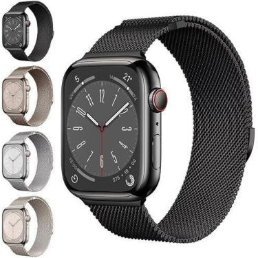 Imagem de Pulseira com Bupper compatível para Apple Watch 44mm Series 4 Milanese
