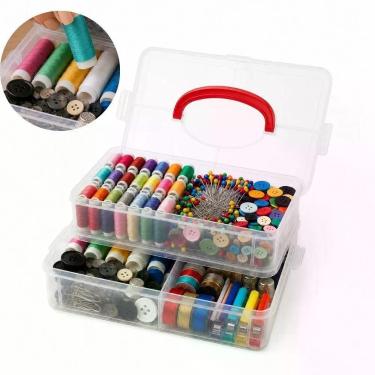 Imagem de Maleta Multiuso Organizadora Kit Box Plasnorthon 2 Andares 3 Divisoes Compartimentos Empilhaveis Travas Seguranca