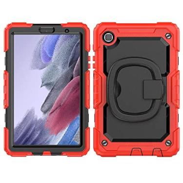 Imagem de Capa para tablet Estojo de TPU resistente à prova de choque para Samsung Galaxy Tab A7 Lite 8,7 polegadas T220/T225 (2021) Estojo infantil, Alça rotativa de 360 ​​graus Suporte de suporte W Protetor d