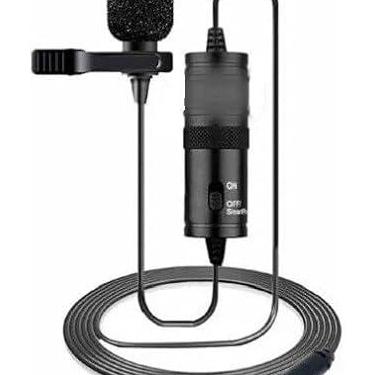 Imagem de Microfone De Lapela Condensador Omnidirecional Com Fio Para Celular Smartphone Gravar Gravação Vídeo Profissional