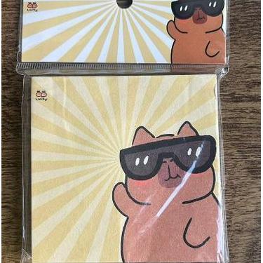 Imagem de Bloco adesivo de capivara - 65 folhas - no-brand, Marrom