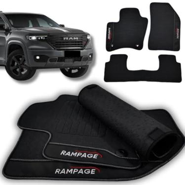 Imagem de Tapetes Automotivos Compatível com Rampage 2023 2024 Proteção do Carpete e Assoalho
