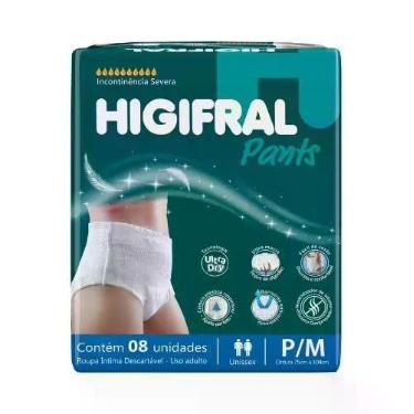 Imagem de Roupa Íntima Adulto Higifral Pants P/M com 8 unidades