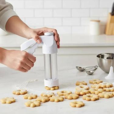 Imagem de Máquina de Biscoitos Biscoiteira c/ 18 Moldes Cookie Bolacha - Yeet