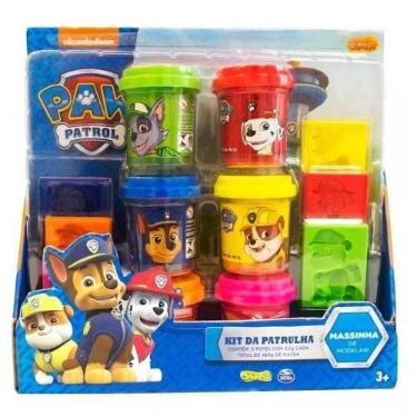 Imagem de Patrulha Canina Kit Massinha Com 6 Potes E Formas Brinquedo