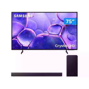 Imagem de Smart TV 75 Samsung 4K UHD Crystal 75U8600F - Tizen + Soundbar Samsung