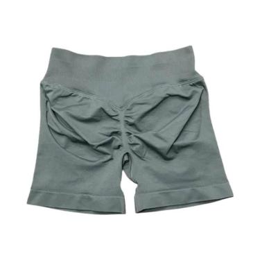 Imagem de Shorts De Yoga E Corrida Femininos De Cintura Alta Sem Costura, Elásti