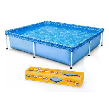 Imagem de Piscina infantil quadrada Estrutural PVC 1500 litros Mor