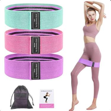Imagem de Kit 3 Mini Bands Elásticas para Reabilitação Física - FACILITA