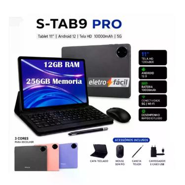 Imagem de Tablet S-Tab9 Pro 11 Polegadas 12GB RAM 256GB Android 12 Wi-Fi 5G ComT
