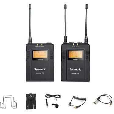 Imagem de Saramonic Sistema de microfone de lapela sem fio UHF digital UwMIC9 de 96 canais, inclui receptor portátil RX9, transmissor TX9 Bodypack