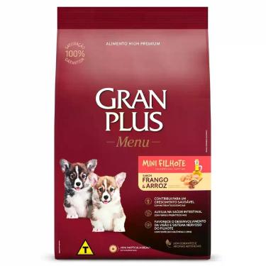 Imagem de Ração GranPlus Menu Cães Filhotes Mini e Pequeno Frango e Arroz 3kg Al