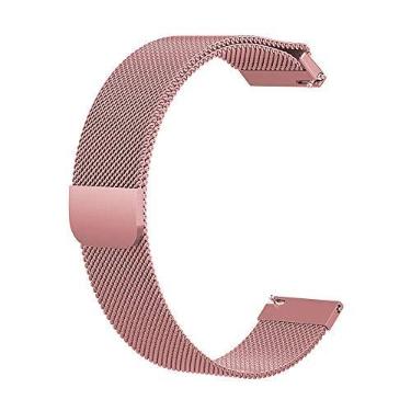 Imagem de Pulseira Metal 20mm Para Relógio Xiaomi Huami Amazfit Bip Rose