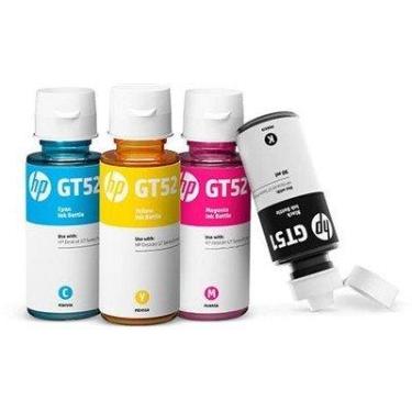 Imagem de Kit 4 Garrafa refil de Tinta HP GT51 GT52 GT 5810 5820 5822