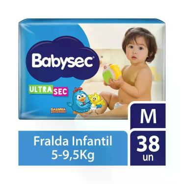 Imagem de Fralda infantil galinha pintadinha babysec media c/38 unid.