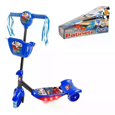 Imagem de DM Toys Patinete Com Cesta Corrida Cor Azul e Preto - DM Brasil