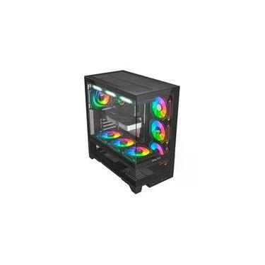 Imagem de Gabinete Galax Centaurus Black, Mid Tower, ATX, Frontal de Vidro, Sem FANs, Preto - GLX-CENTAURUS-2065