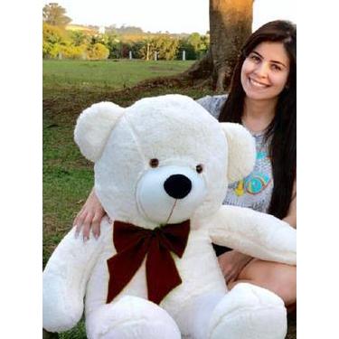 Imagem de Urso De Pelúcia Gigante Teddy - Grande - 90 cm - LuckBabyStore, Baunil